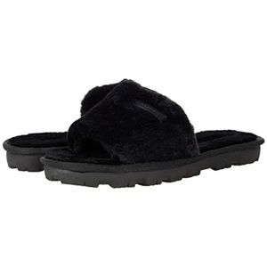 Tahari Monia Faux Shearling Lining Slippers Size 9 Black